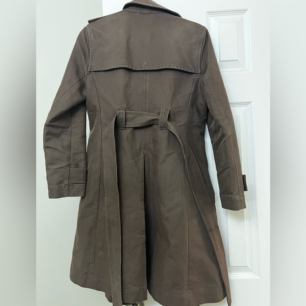 GAP Dark Brown Double-Breasted Trench Coat - Picture 8 of 15